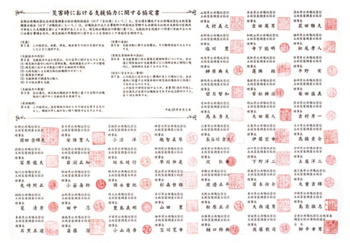 災害時における支援協力に関する協定書